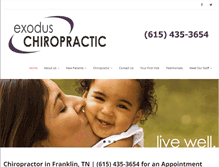 Tablet Screenshot of exoduschiropracticoffranklin.com